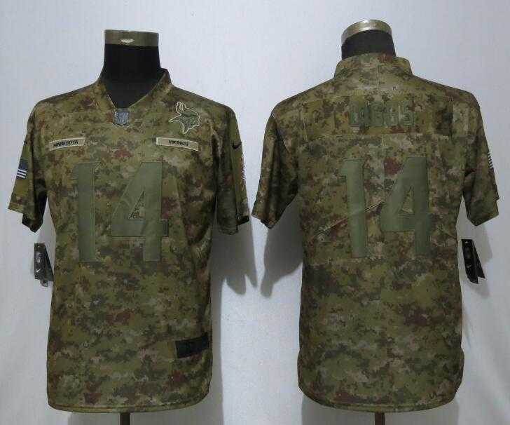 Women Nike Vikings 14 Stefon Diggs Camo Salute To Service Limited Jersey,We sell and wholesale Women Nike Vikings 14 Stefon Diggs Camo Salute To Service Limited Jersey on line form chian!